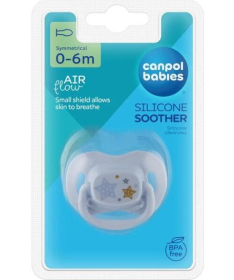 Canpol Babies silikonska varalica Newborn 0-6m Baby Blue Stars 22/580 