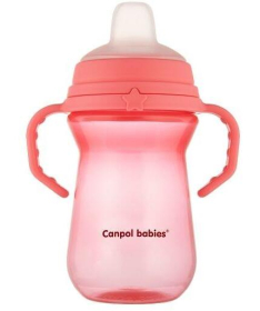 Canpol babies šolja 250ml sa silikonskim kljunom 56/615 - pink