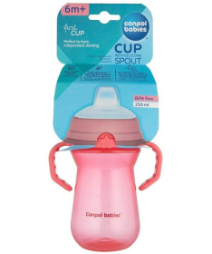 Canpol babies šolja 250ml sa silikonskim kljunom 56/615 - pink