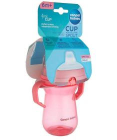 Canpol babies šolja 250ml sa silikonskim kljunom 56/615 - pink