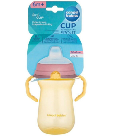 Canpol babies šolja 250ml sa silikonskim kljunom 56/615 - yellow