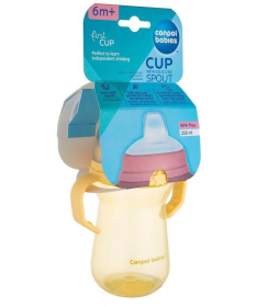 Canpol babies šolja 250ml sa silikonskim kljunom 56/615 - yellow