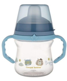 Canpol babies šolja bonjour paris 150ml sa silikonskim kljunom 56/612 - blue