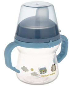 Canpol babies šolja bonjour paris 150ml sa silikonskim kljunom 56/612 - blue