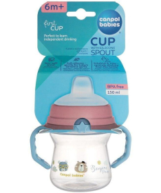 Canpol babies šolja bonjour paris 150ml sa silikonskim kljunom 56/612 - blue