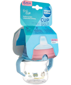 Canpol babies šolja bonjour paris 150ml sa silikonskim kljunom 56/612 - blue