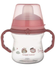 Canpol babies šolja bonjour paris 150ml sa silikonskim kljunom 56/612 - pink