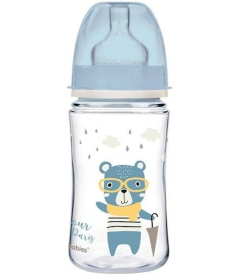Canpol Babies flašica 240 ml široki vrat pp - bonjour paris 35/232 blue