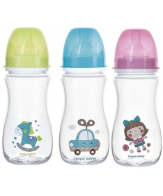 Canpol Babies flašica 300 ml široki vrat antikolik - easy start - toys