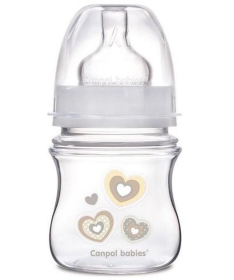 Canpol Babies flašica široki vrat antikolik 35/216 easy start beige - newborn baby 120ml