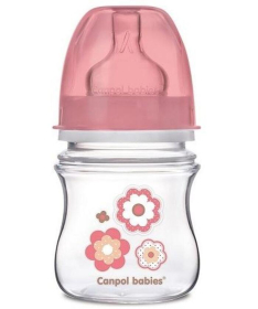 Canpol Babies flašica široki vrat antikolik 35/216 easy start pink - newborn baby 120ml