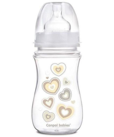 Canpol Babies flašica široki vrat antikolik 35/217 easy start - newborn baby 240 ml beige