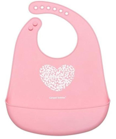 Canpol Babies silikonska portikla sa džepom pastel 74/024 pink
