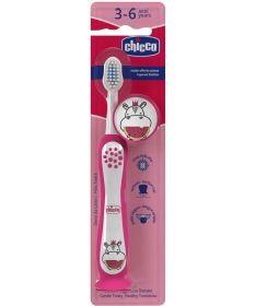 Chicco četkica za zube za decu Hippo pink 3-6 godina