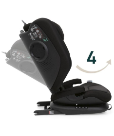 Chicco Fold&Go S Isize auto sedište za decu 100-150cm Posh Black