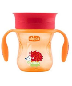 Chicco no spill čaša Perfect 360 stepeni 12+ Narandžasta