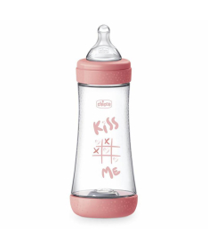 Chicco Perfect 5 plastična flašica za bebe 4m+ 300ml - Roze - A075869