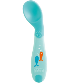 Chicco plastična prva kašičica za devojčice 8m+ Plava