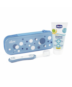 Chicco set za pranje zuba bebi 6m+ Plavi