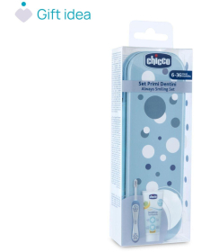 Chicco set za pranje zuba bebi 6m+ Plavi