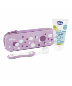 Chicco set za pranje zuba bebi 6m+ Roze