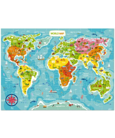 Dodo puzzle za decu Mapa sveta 100 elemenata - A066233