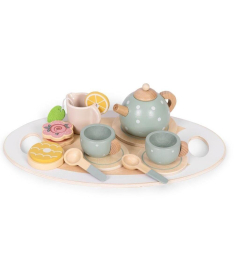 Drveni set za čaj igračka za decu 14 delova