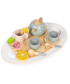 Drveni set za čaj igračka za decu 14 delova