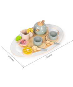 Drveni set za čaj igračka za decu 14 delova