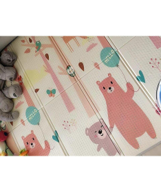 Duck&Bear premijum sklopiva podloga za bebe 147x196x1 cm Mede i Pačvork