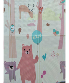 Duck&Bear premijum sklopiva podloga za bebe 147x196x1 cm Mede i Pačvork