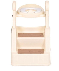 ECOTOYS adapter za wc šolju za decu sa stepenikom i rukohvatima HA-P33-2 Beige