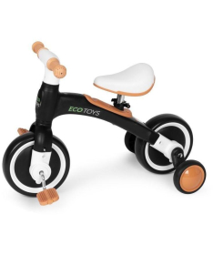 ECOTOYS balans bicikl sa pedalama i pomoćnim točkovima 3 u 1 Black LC-V1359 BLACK
