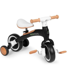 ECOTOYS balans bicikl sa pedalama i pomoćnim točkovima 3 u 1 Black LC-V1359 BLACK