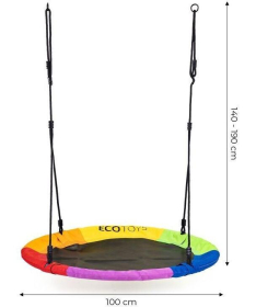 ECOTOYS dečija baštenska ljuljaška prečnik 100cm Multicolor