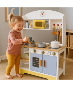 ECOTOYS dečija kuhinja sa rernom, mašinom za pranje veša, mikrotalasnom i 12 dodataka TL103013