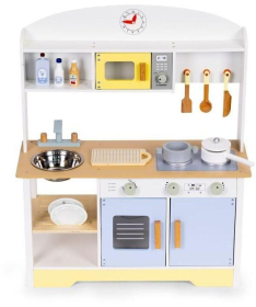 ECOTOYS dečija kuhinja sa rernom, mašinom za pranje veša, mikrotalasnom i 12 dodataka TL103013