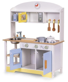 ECOTOYS dečija kuhinja sa rernom, mašinom za pranje veša, mikrotalasnom i 12 dodataka TL103013