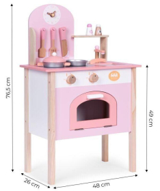 ECOTOYS dečija kuhinja sa rernom,slavinom i sudoperom Pink - HM232570