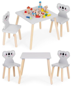 ECOTOYS dečiji set nameštaja sto sa dve stolice Koala 6163