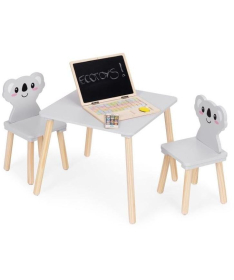 ECOTOYS dečiji set nameštaja sto sa dve stolice Koala 6163
