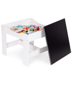 ECOTOYS dečiji set sto i 2 stolice sa tablom za pisanje White