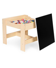 ECOTOYS dečiji set sto i 2 stolice sa tablom za pisanje Wood