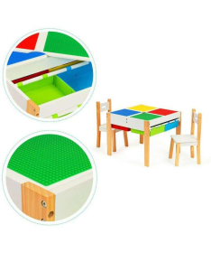 ECOTOYS dečiji set sto sa 2 stolice Multicolor