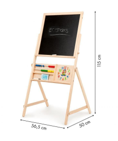 ECOTOYS drvena dvostrana edukativna tabla za pisanje