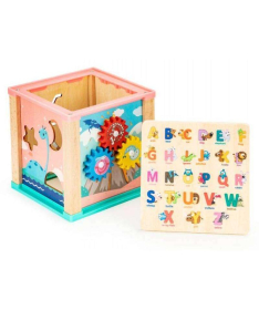 ECOTOYS drvena edukativna kocka - MS Igračka za decu HM015471