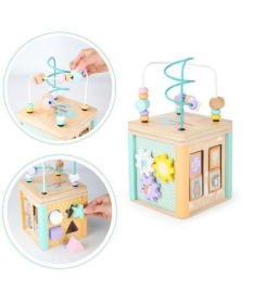 ECOTOYS drvena edukativna kocka za decu HM015472