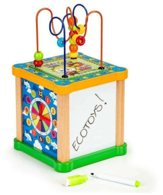 ECOTOYS drvena edukativna kocka za decu mula sorter - HM015473