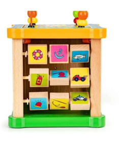 ECOTOYS drvena edukativna kocka za decu mula sorter - HM015473