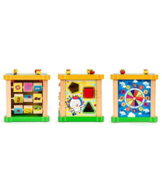 ECOTOYS drvena edukativna kocka za decu mula sorter - HM015473